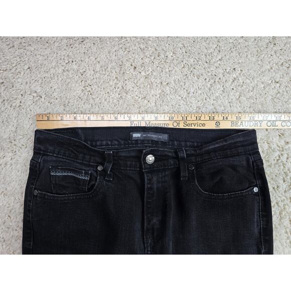 Levi's 505 Straight Leg Jeans 10S Women's Black 30x30 - Picture 5 of 16